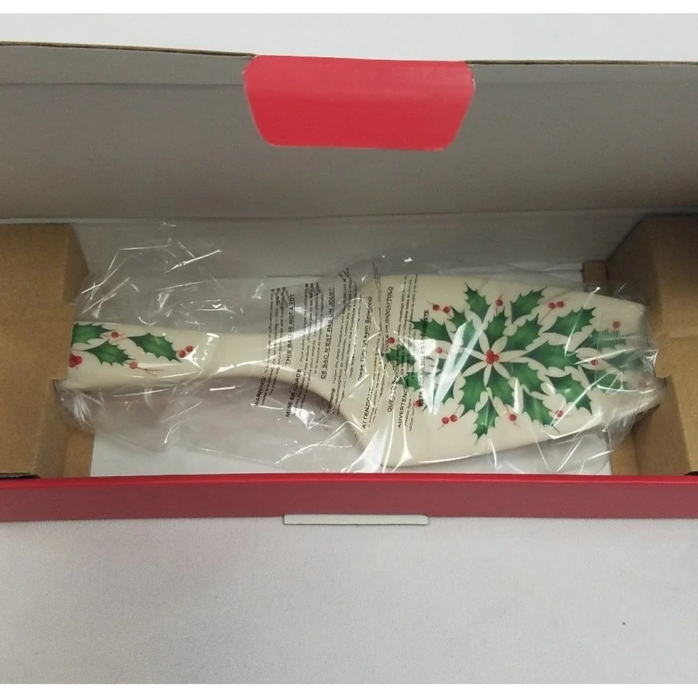 Lenox Holiday 11 Inch porcelain dessert pie server holly berries Christmas Table